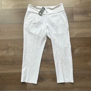 Womens Adidas Golf Pants White Ankle Length HA3405